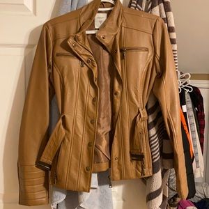 Guess Brown Leather Jacket